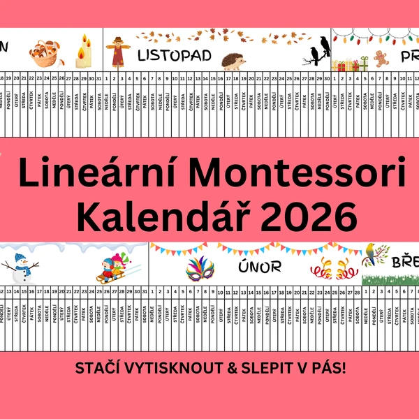 Lineární Montessori Kalendář 2026