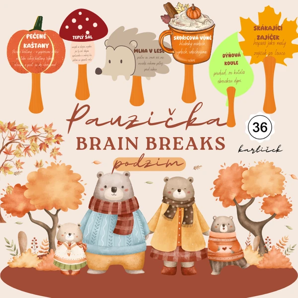 Podzimní pauzička /, brain break, ranní kruhy, komunikace, diskuse, konverzačni kartičky, relaxace