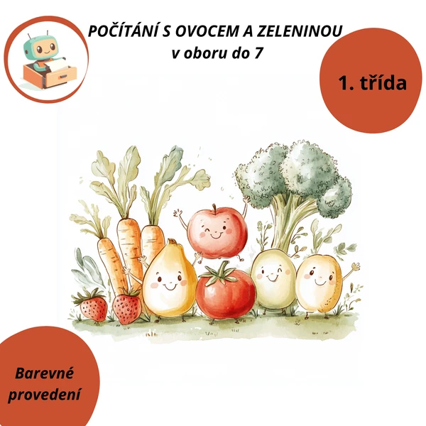Počítání s ovocem a zeleninou.