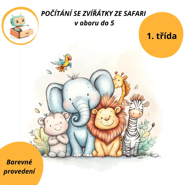Počítání se zvířátky ze safari.