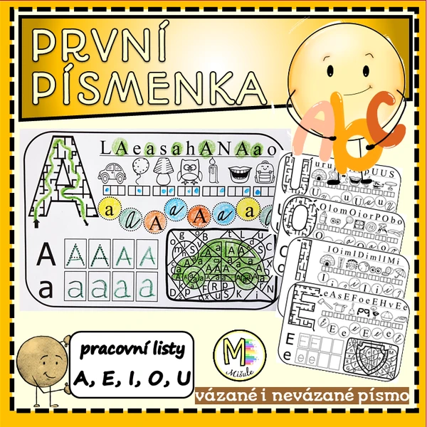 PRVNÍ PÍSMENKA - A, E, I, O, U