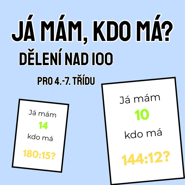 Velké dělení bez velké nudy – Já mám, kdo má?