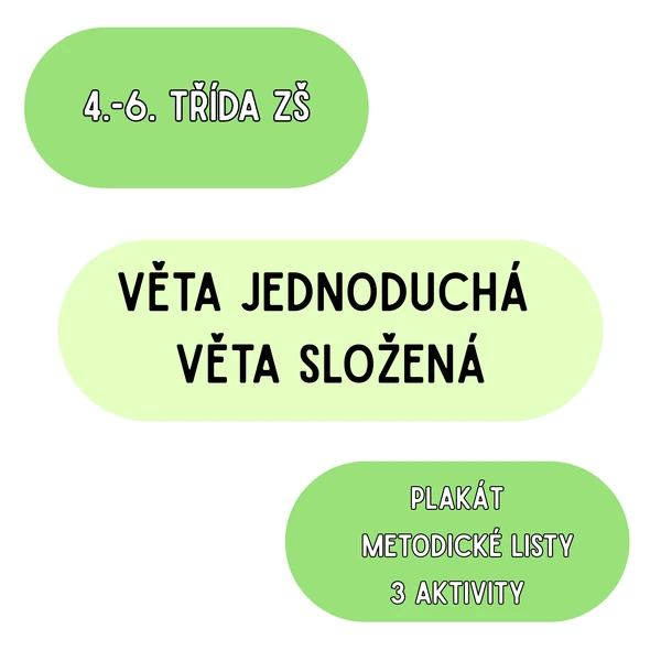 VĚTA JEDNODUCHÁ x VĚTA SLOŽENÁ
