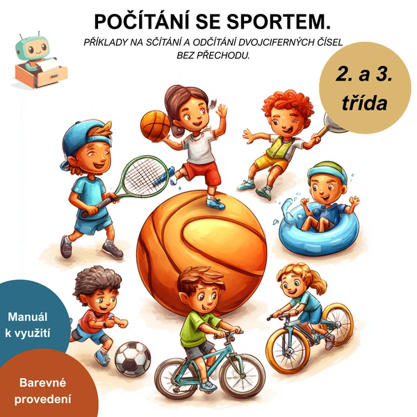 POČÍTÁNÍ SE SPORTEM - sčítání a odčítání do 100 s přechodem. 