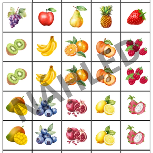 🍍PEXESO - OVOCE🍍 (17 DVOJIC)
