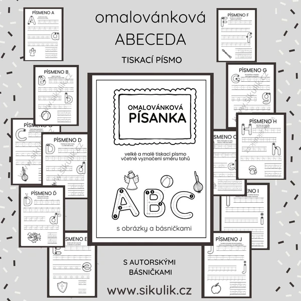 OMALOVÁNKOVÁ PÍSANKA S AUTORSKÝMI BÁSNIČKAMI