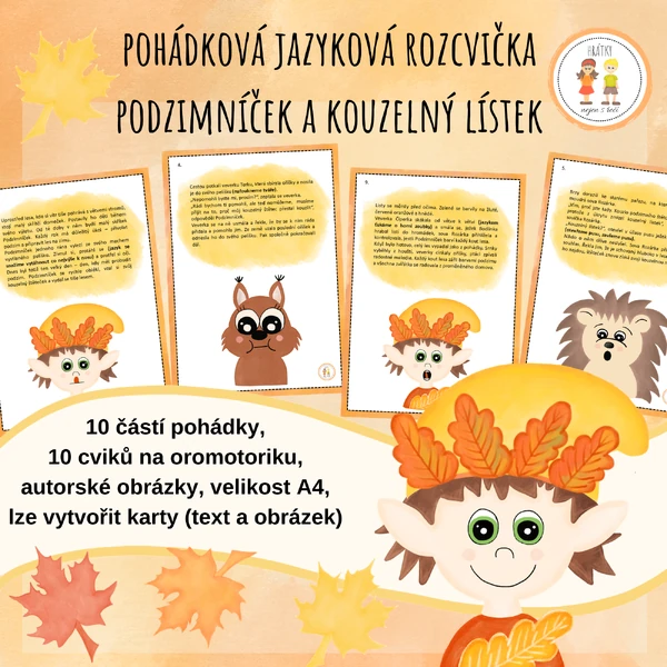 Skřítek Podzimníček a kouzelný lístek - Pohádková jazyková rozcvička