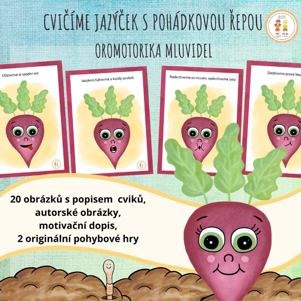 Cvičíme jazýček s pohádkovou řepou - oromotorika mluvidel