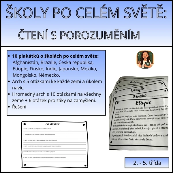 ŠKOLY PO CELÉM SVĚTĚ: čtení s porozuměním