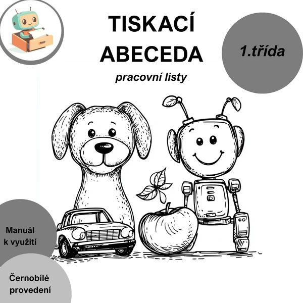 Abeceda - velká tiskací písmena - pracovní listy.