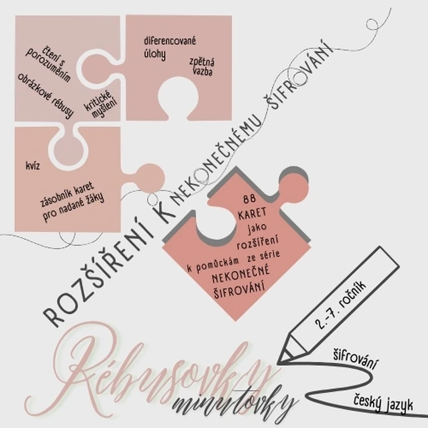 Rébusovky MINUTOVKY (ROZŠÍŘENÍ pro nekonečné šifrování)