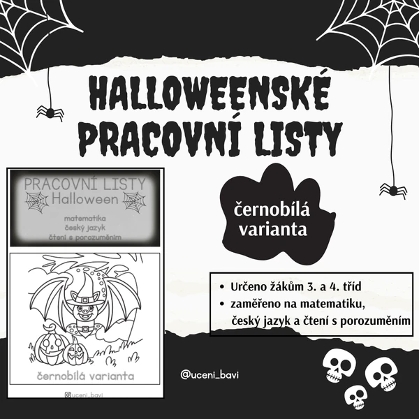 Halloweenské pracovní listy