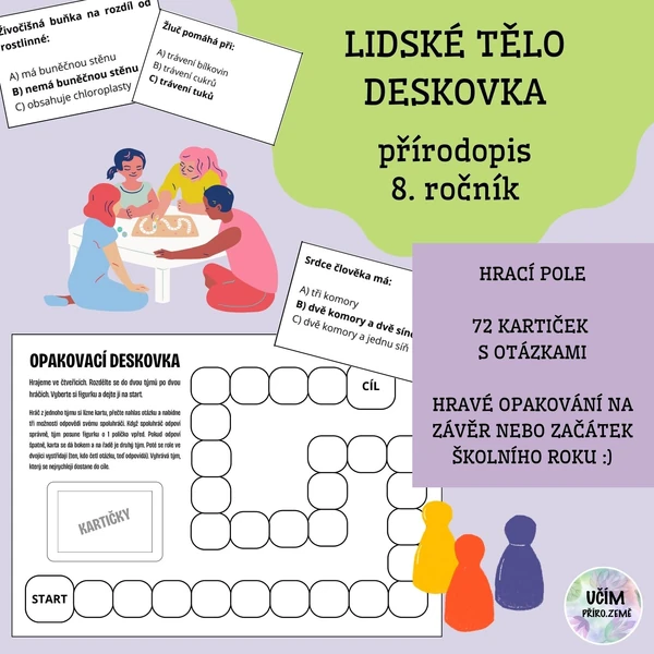 Desková hra - lidské tělo