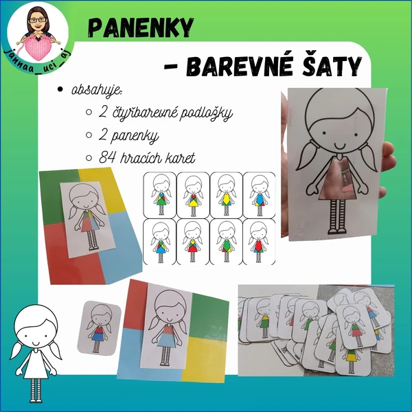 Hra - Panenky - barevné šaty