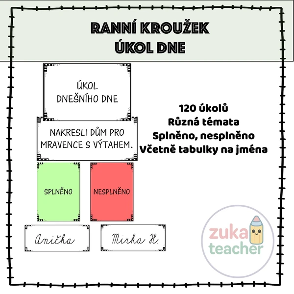 Ranní kroužek - Úkol dne