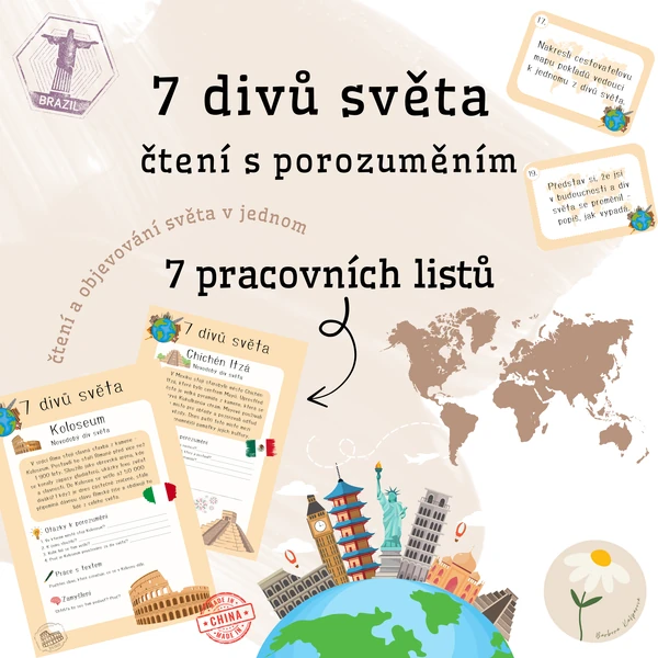 7 divů světa - čtení s porozuměním