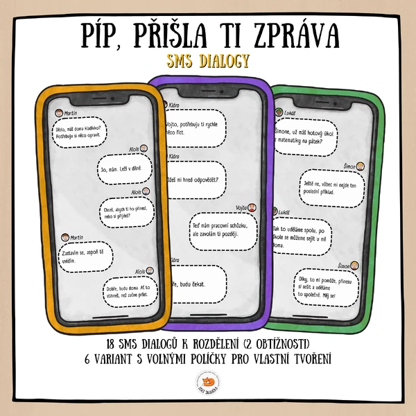 Sms dialogy - Píp, přišla ti zpráva
