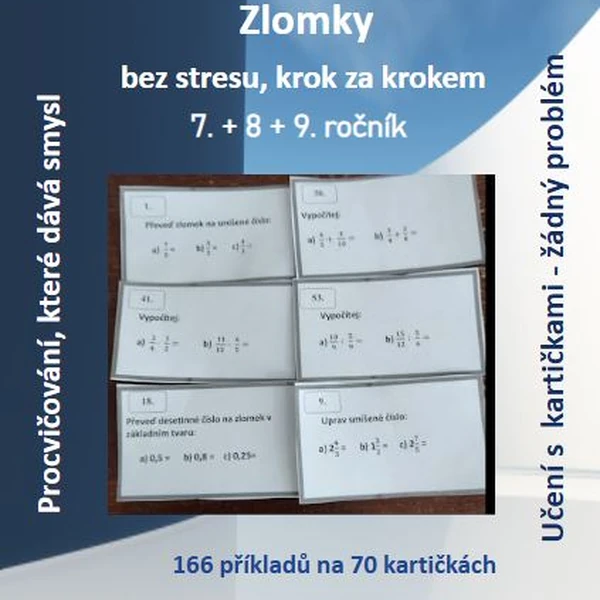 Kartičky - jednoduché zlomky numerické