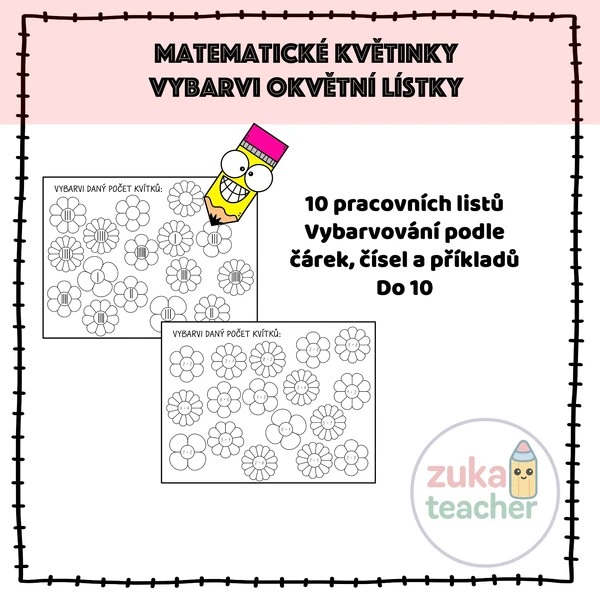 Pracovní list - Vybarvi okvětní lístky