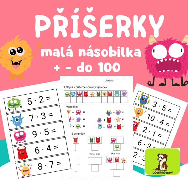 PŘÍŠERKY - MALÁ NÁSOBILKA, POČÍTÁNÍ DO 100