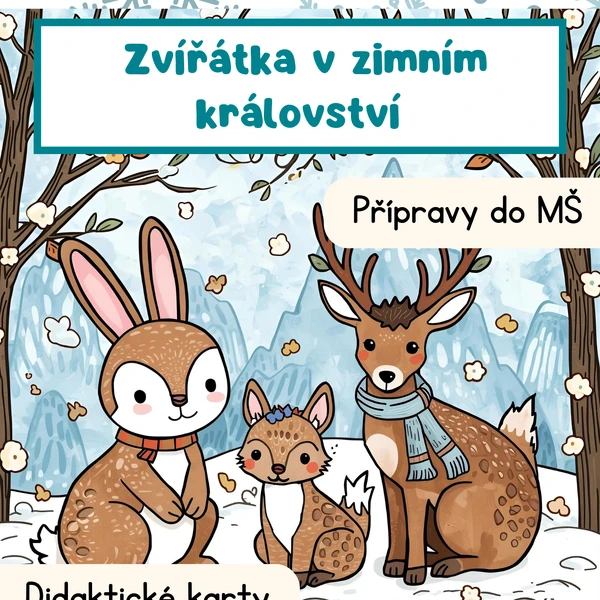 Zvířátka v zimním království – přípravy do MŠ, zima