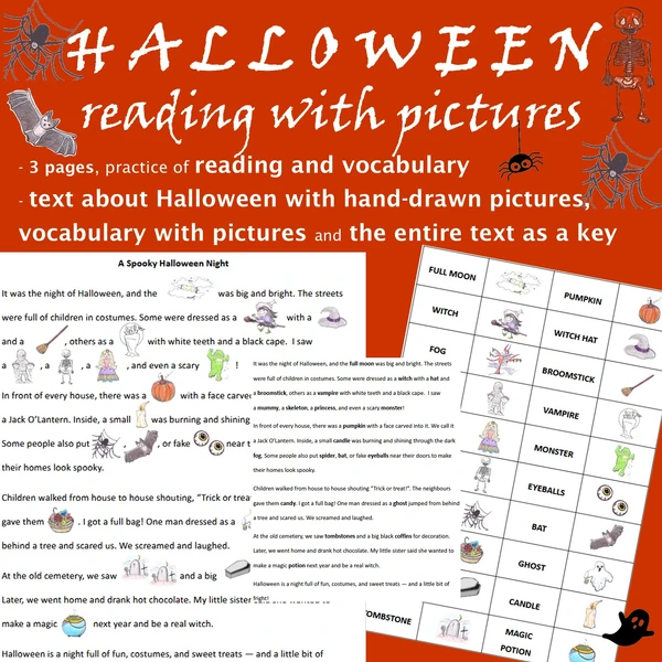 Halloween - reading with pictures