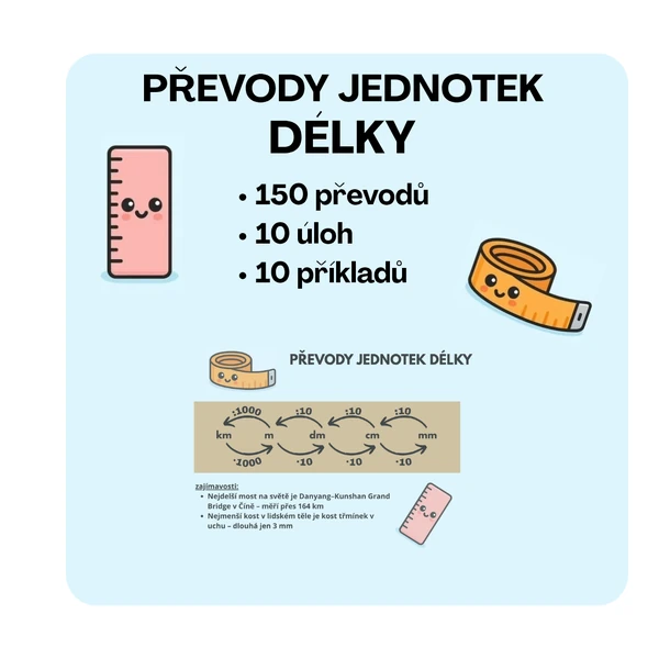 PŘEVODY JEDNOTEK - DÉLKA