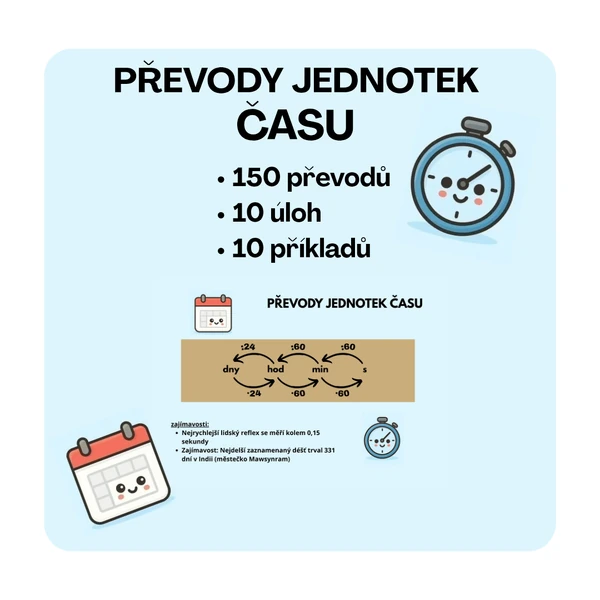 PŘEVODY JEDNOTEK - ČAS 