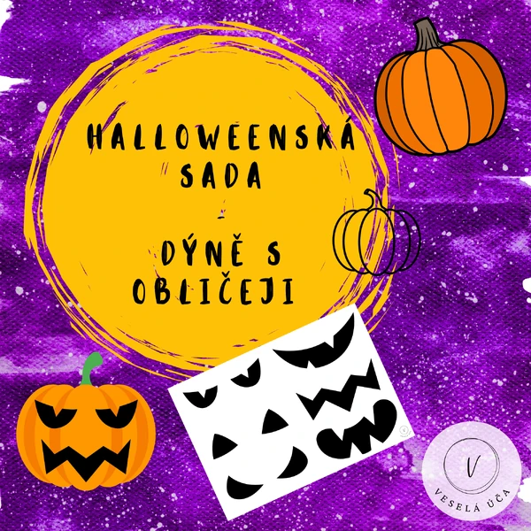 Halloweenská sada – Dýně s obličeji