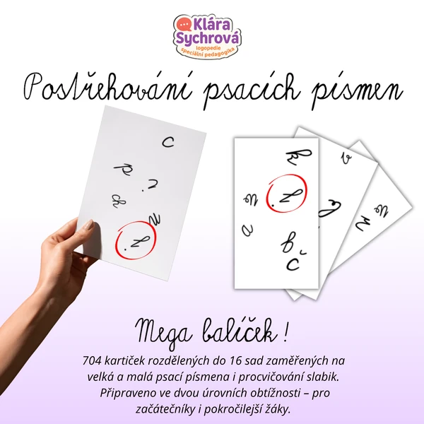 Postřehování psacích písmen
