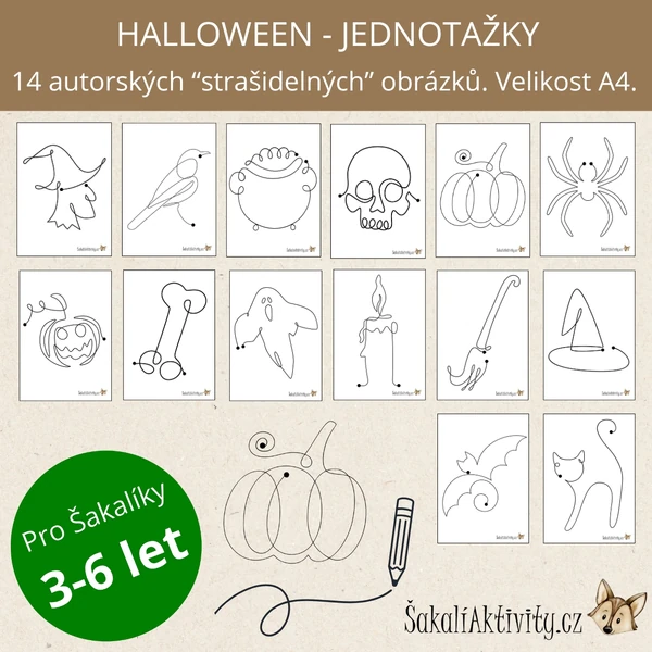  HALLOWEEN - jednotažky 