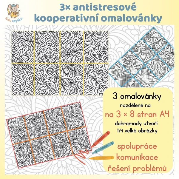 Kooperativní antistresové omalovánky