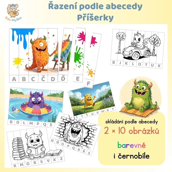 Řazení podle abecedy - Příšerky
