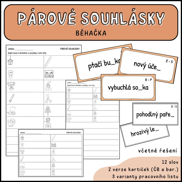 Párové souhlásky - běhačka