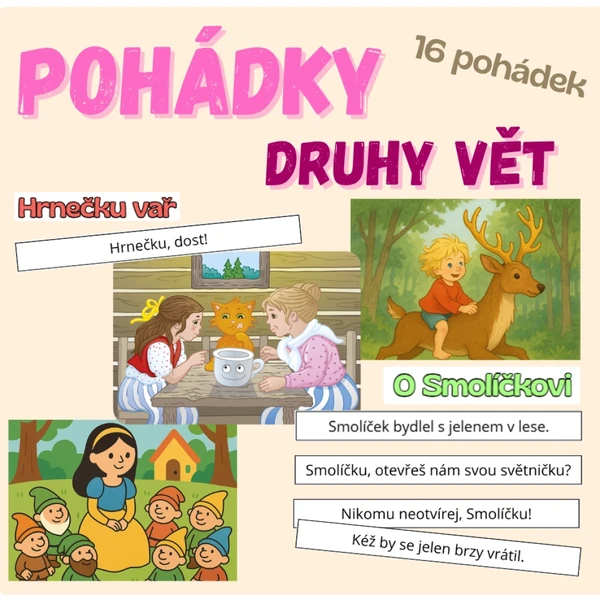 Pohádky - druhy vět