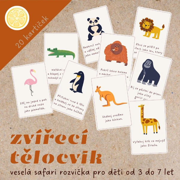 Zvířecí tělocvik | pohybové kartičky na rozcvičku