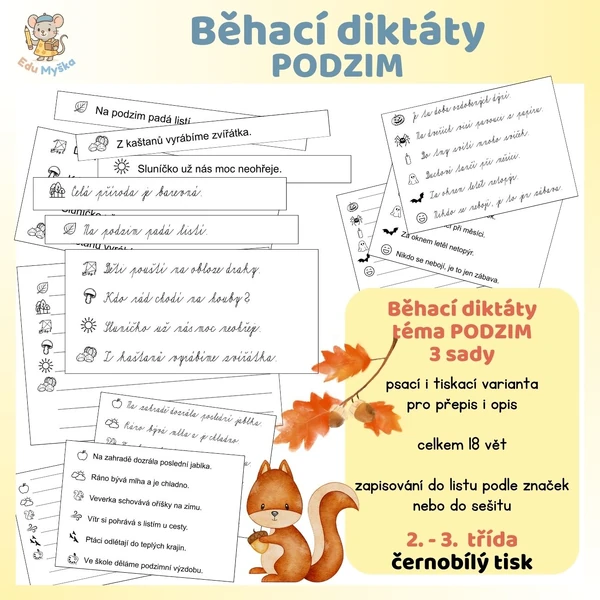 Běhací diktát - PODZIM