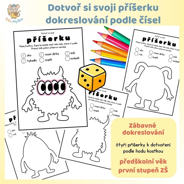 Dotvoř si svoji příšerku podle čísel