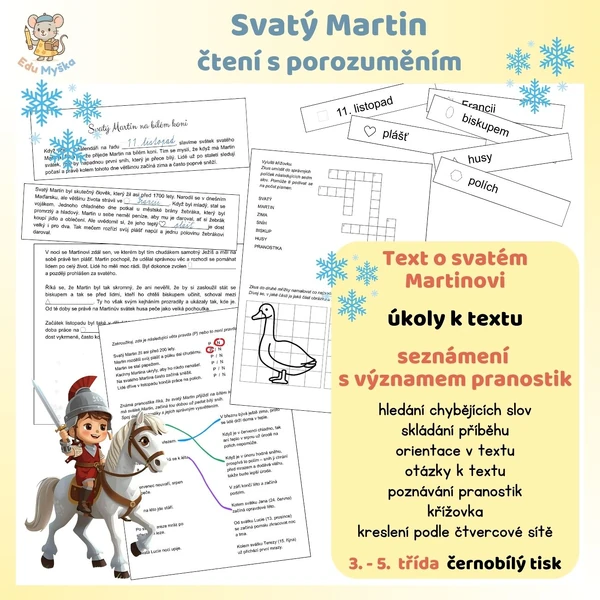 Svatý Martin - čtení s porozuměním