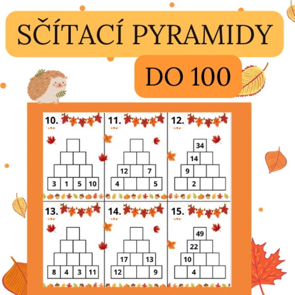 Podzimní sčítací pyramidy (+,- do 100)