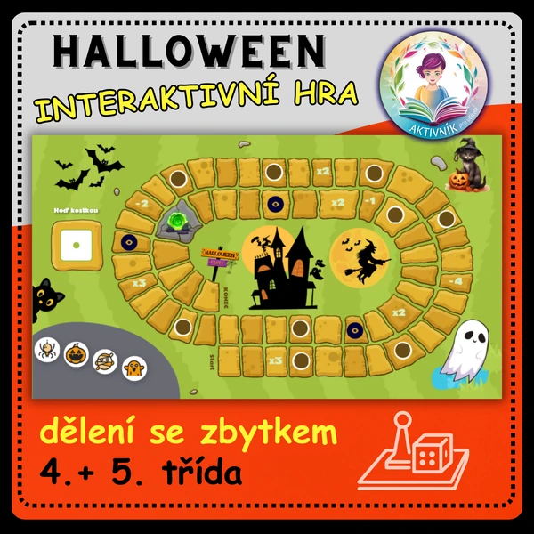 HALLOWEEN-INTERAKTIVNÍ HRA (dělení se zbytkem)