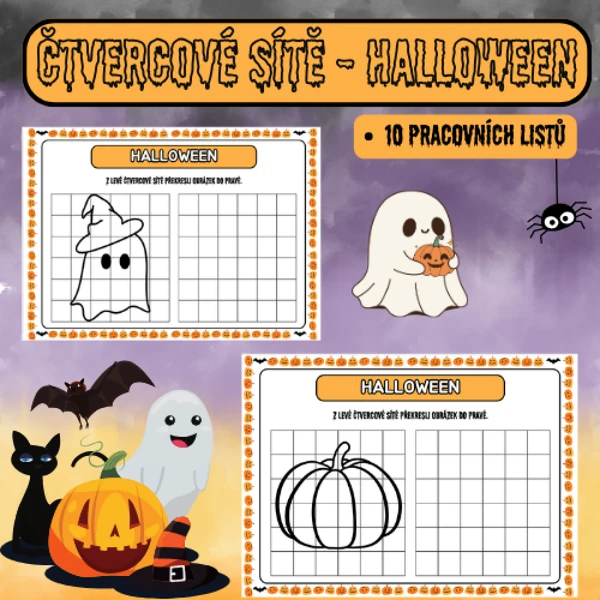 HALLOWEEN - čtvercová síť