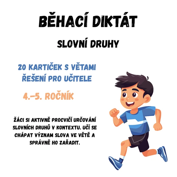 BĚHACÍ DIKTÁT - slovní druhy