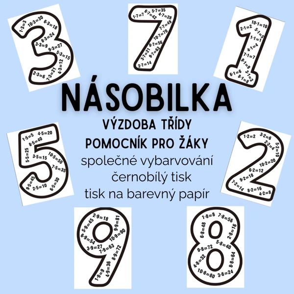 Násobilka - výzdoba třídy