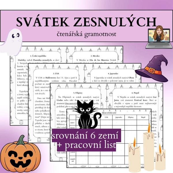 Svátek zesnulých ve světě - čtenářská gramotnost