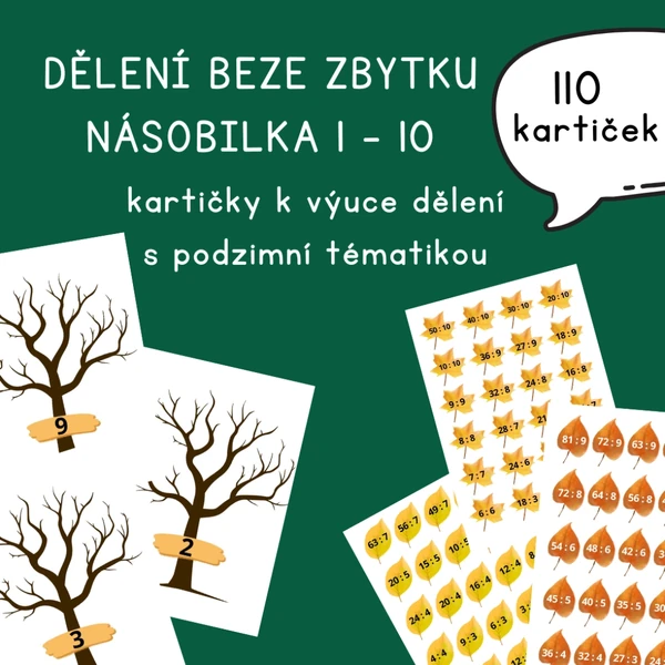 Dělení beze zbytku - podzimní stromy
