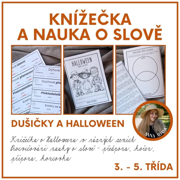 Knížečka Halloween a dušičky a procvičení nauky o slově