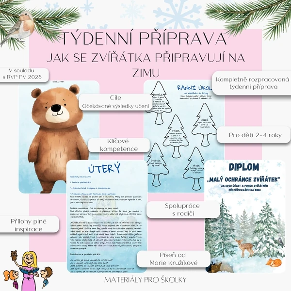Týdenní příprava - Jak se zvířátka připravují na zimu