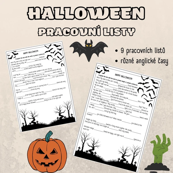 Halloween - pracovní listy