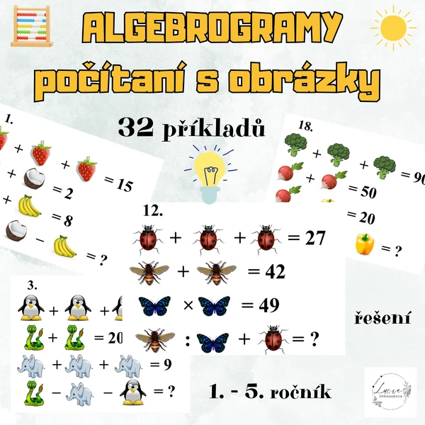ALGEBROGRAMY - počítání s obrázky 